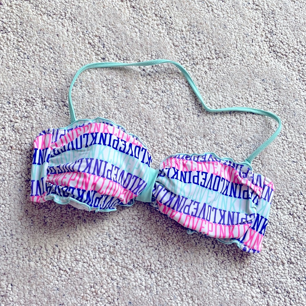 VS PINK Printed Bandeau Bikini Top